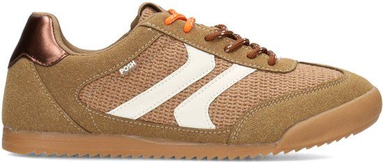 POSH by Poelman SKYE Dames Sneakers - Middel Bruin