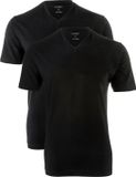 OLYMP T-shirt V-hals (2-Pack) - Zwart