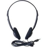 Exertis Connect - Koptelefoon met micro - op oor - met bekabeling - 3,5 mm-stekker - zwart