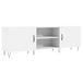 Meuble TV 150x30x50 cm bois travaillé blanc