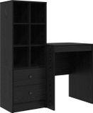 vidaXL Bureau Zwart Eiken 105,5 x 50 x 127 cm