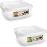 PlasticForte Vershoudbakje vriezer en magnetron - 8x stuks - 800 ml - kunststof