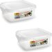 PlasticForte Vershoudbakje vriezer en magnetron - 8x stuks - 800 ml - kunststof