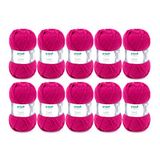 Gründl Lisa Premium Uni brei- en haakgaren, fuchsia
