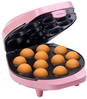 Bestron DCPM12 Cake Pop Maker - 12 Cake Pops - 700W - Black/Pink