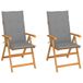 VidaXL Chaise de jardin Assise capitonnée Teck Gris