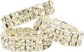 HKM Crystal Manenelastiekjes Wit Set van 20 stuks