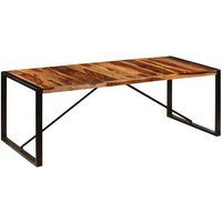 vidaXL Eettafel 220x100x75 cm massief sheeshamhout