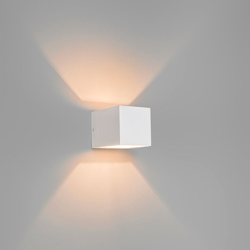 QAZQA Transfer Wandlamp 1 lichts D 105 mm wit | 8718881027932