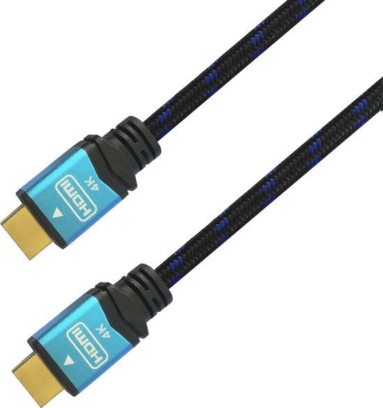 HDMI Cable Aisens A120-0356 1m Black/Blue 4K Ultra HD