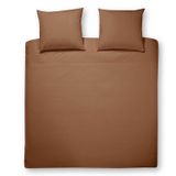 pappilon Papillon Mendoza Dekbedovertrek - 200x200/220 - Roestbruin - Tweepersoons