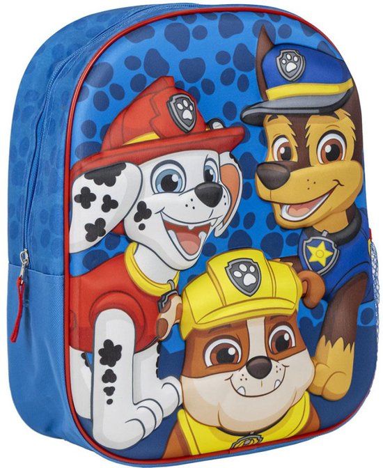 Cerda Group Paw Patrol 3D Rugzak Blauw/Rood/Geel Polyester Kinderen