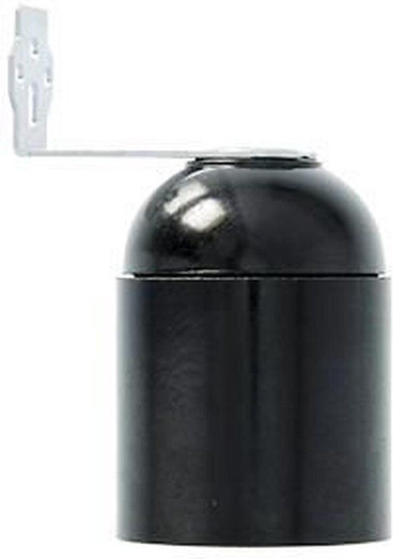 Merkloos EDM Lamphouder met beugel - E27 - Zwart