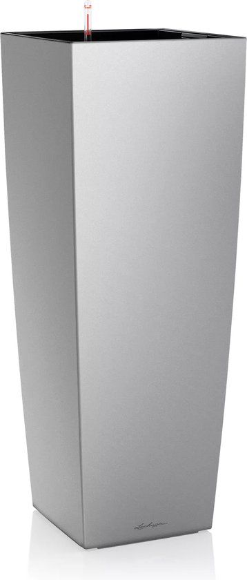 LECHUZA CUBICO ALTO PREMIUM 40 - Plantenbak - zilver metallic - 31 l