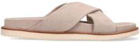 Manfield Heren Beige Suède Slippers Maat 41