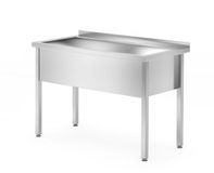 HENDI Enkele spoeltafel – gelast – verstelbare poten – roestvast staal – 1000x700x x(H)850 mm