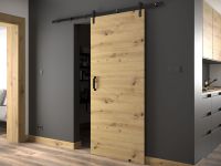 PIXAL Porte coulissante chêne artisan