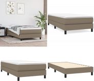 vidaXL Boxspringbedframe, taupe, 80x200 cm, gestoffeerd