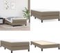 vidaXL Boxspringbedframe, taupe, 80x200 cm, gestoffeerd