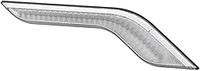 HELLA 2BA 013 333-081 Knipperlicht - Shapeline Style Wing - LED - 12/24V - Geschroefd/Opbouw - Lenskleur: Transparent - Stekker: AMP - 2-polig - Rechts achter - Aantal: 1