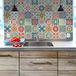 Tegelstickers, zelfklevend, cementtegelstickers, wanddecoratie, tegelstickers, voor badkamer en keuken, 10 x 10 cm, 30 stuks