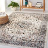 Safavieh Traditioneel tapijt voor woonkamer, eetkamer, slaapkamer, Lyndhurst Collection, laagpolig, crème en beige, 160 x 230 cm