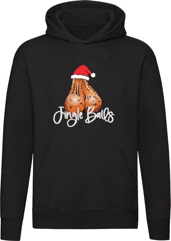 Jingle Balls Hoodie - Black - Unisex - Size L