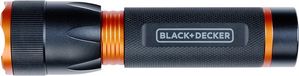 BLACK+DECKER LED Zaklamp 400 Lumen - 10W - 200M Bereik - 3 Lichtstanden: Hoog, Laag, Pulserend - Zwart/Oranje