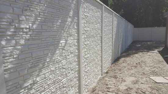 Intergard Beton schutting Rusticastone enkelzijdig 200x200cm