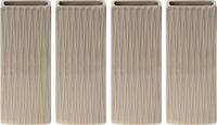 Excellent Houseware Waterverdamper radiator - 4x - beige - met relief - kunststeen - 18 cm - luchtbevochtiger
