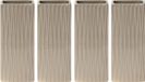 Excellent Houseware Waterverdamper radiator - 4x - beige - met relief - kunststeen - 18 cm - luchtbevochtiger
