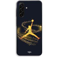 Maniacase Hoesje voor Samsung Galaxy A57 Jordan-logo met gouden glitters