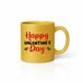 sublimatievoordeel Sublimatie groothandel Happy Valentine's Day Mok 330ml – Gouden Glitter Koffiemok met Rood-Zwart Hartjes Ontwerp – Romantisch Cadeau voor Hem & Haar