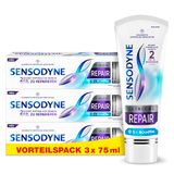 Sensodyne Clinical Repair Tandpasta voor gevoelige tanden met 5% NovaMin, biedt langdurige verlichting, 3 x 75 ml