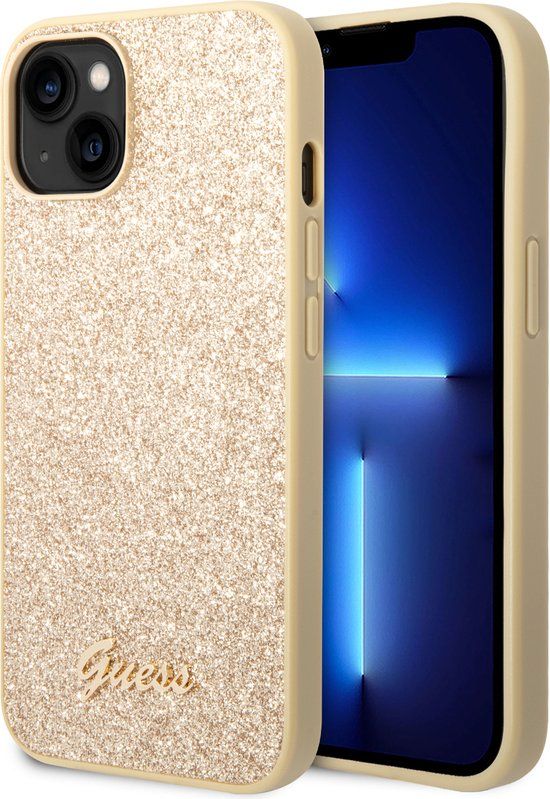 Guess iPhone 14 Plus Back Cover Hoesje - Goud - Polycarbonaat/TPU Bescherming