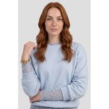 Anytime Anytime sweater met naaddetail lichtblauw