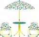AIYAPLAY - Tuinset met tafel en stoelen voor kinderen - Kunststof - 49,5 x 49,5 x 50 cm - Groen