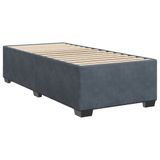 vidaXL Boxspringbed met matras, fluweel, donkergrijs, 90x190 cm