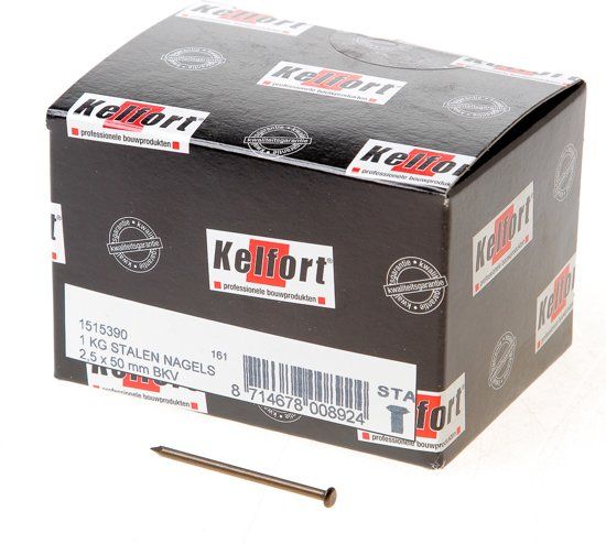 Kelfort Stalen nagel 52-54 RC bombe kop 50 x 2.5mm 1kg