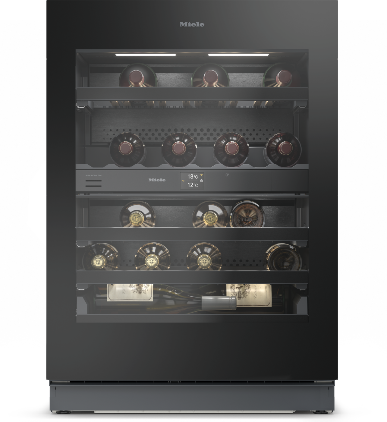 Miele KWTUS 7196 E - Compressor Wine Cooler - Undercounter - 38 Bottles - Black