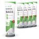 EcoBag - 100 Pack witte keuken trekkoord vuilniszak - 30L - 25 micron - Heavy Duty, extra sterk, Brabantia compatibel, milieuvriendelijk, scheurbestendig, doorzichtige recyclingzakken (465 x 750 mm)