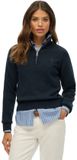 Superdry Essentials Slim Halve Rits Trui Dames Eclipse Navy