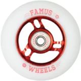 FAMUS Roue 3 rayons 90mm 86A Rouge Blanc [x4]