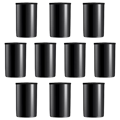 Lanyin g 35mm Film Canister,Plastic Camera Film Canisters,Geocaching Containers met Deksels Leeg,Kleine Film Blikken voor Kleine Opslag Huishoudelijke Goederen Wetenschappelijk Experiment 10 Pack RZ011-Zwart