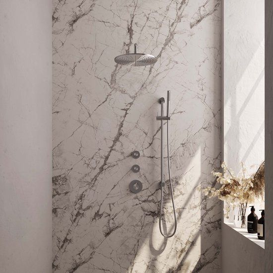 Brauer Brushed Edition Thermostatische Regendouche Set 16 - RVS Geborsteld PVD