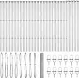 vidaXL Hexagonal Mesh Fence with Ground Mount 100 x 1 m Silver