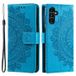 Samsung Étui Portefeuille Galaxy A55 Mandala Série - Bleu