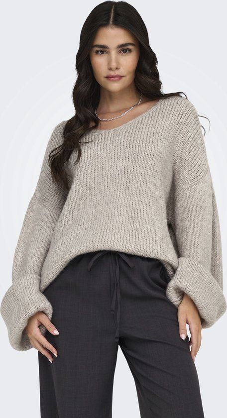 JDY - JDYDINEA L/S Reversible Pullover Knit Noos - Chateau Gray - Women's Sweater