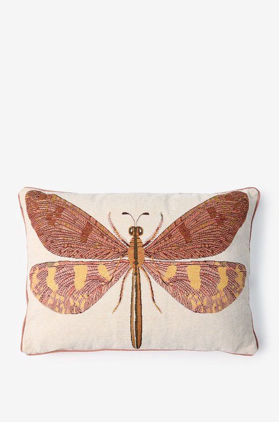Sissy-Boy Oranje jacquard kussen dragonfly