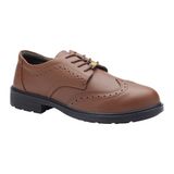 Blackrock Brogue ESD slimme veiligheidsschoenen, composiet, bruin, metaalvrije schoenen, smart, leer, brogue, veiligheidsschoenen voor op kantoor, maat UK 7/EU 41